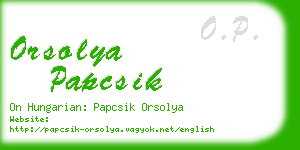 orsolya papcsik business card